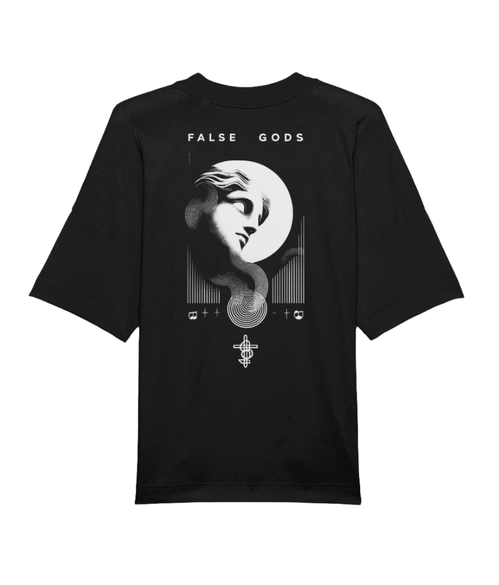 Full Moon Black Oversized T-Shirt - Back view