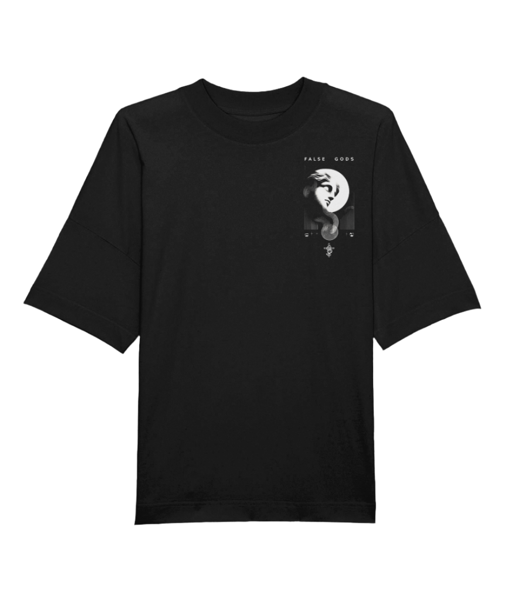 Full Moon Black Oversized T-Shirt - Front view