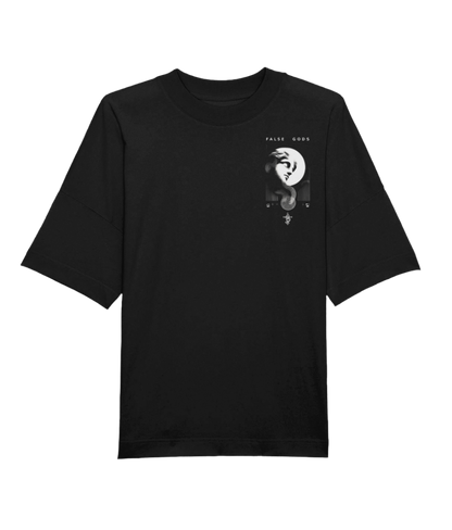 Full Moon Black Oversized T-Shirt - Front view