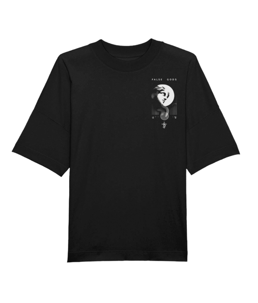 Full Moon Black Oversized T-Shirt - Front view